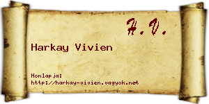 Harkay Vivien névjegykártya
